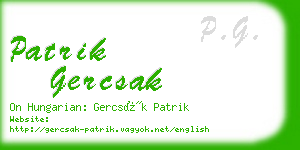 patrik gercsak business card